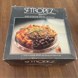 St Tropez Hors D’oeuvres Server Clear Plastic  Vintage 1980s